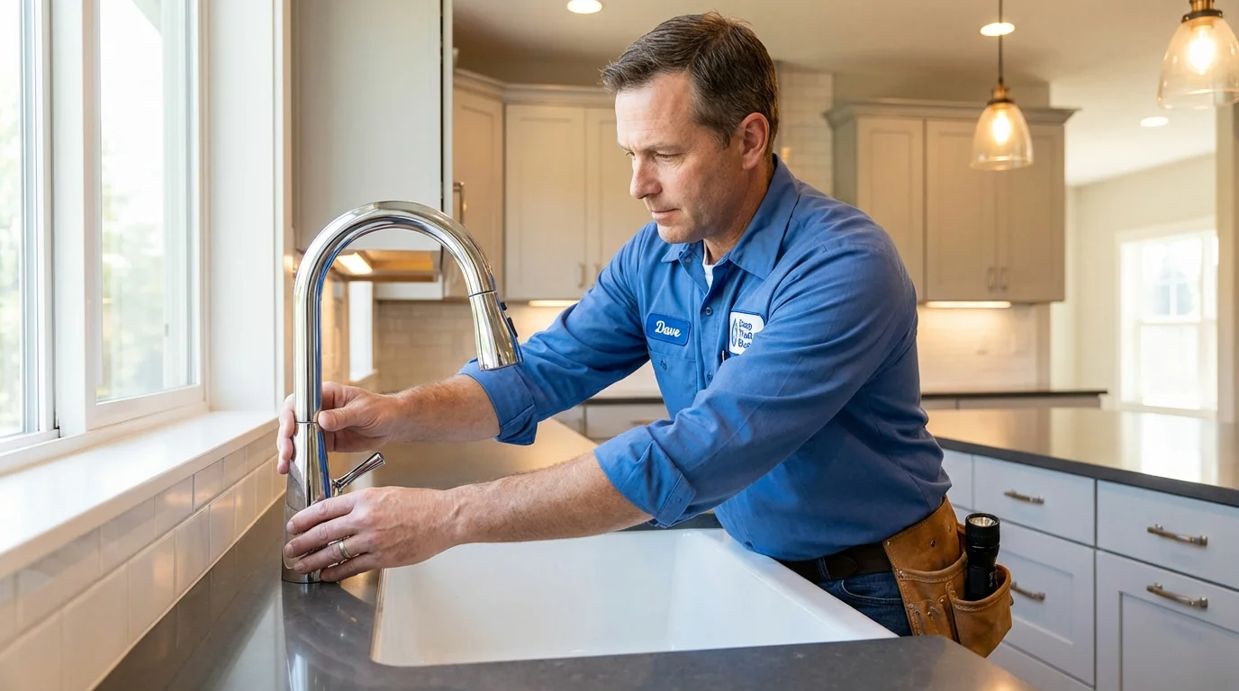 Kitchen faucet installation by Johns Plumbing LLC in Steele